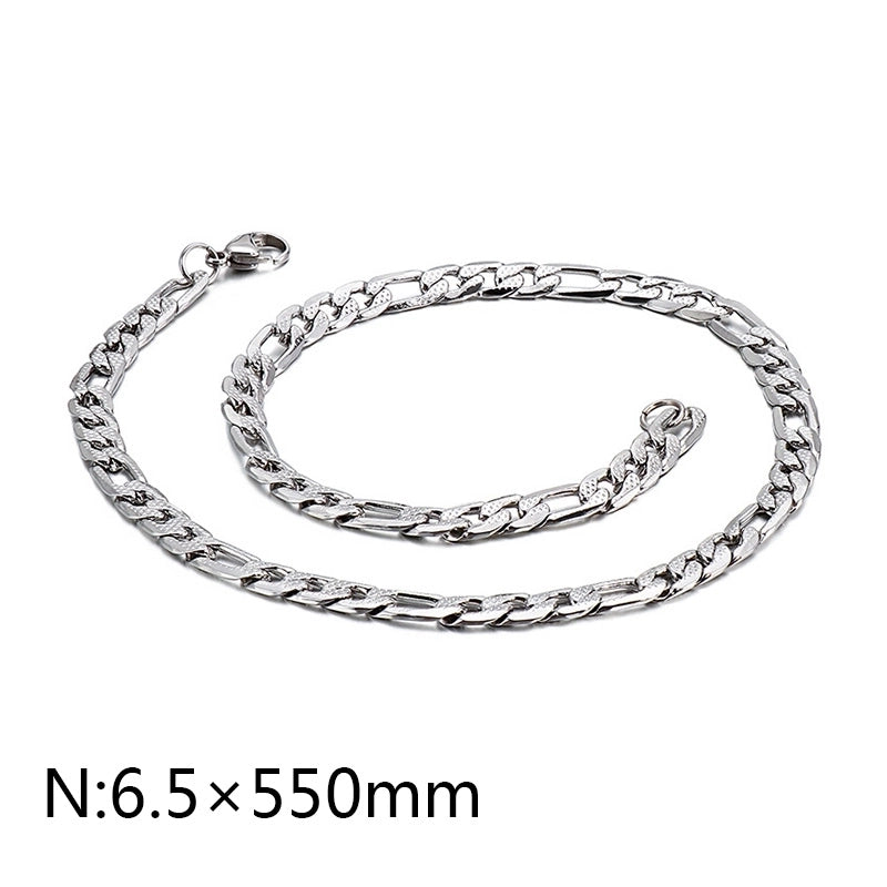 Hip-hop Minimalist Geometric Titanium Steel Polishing Men’s Necklace
