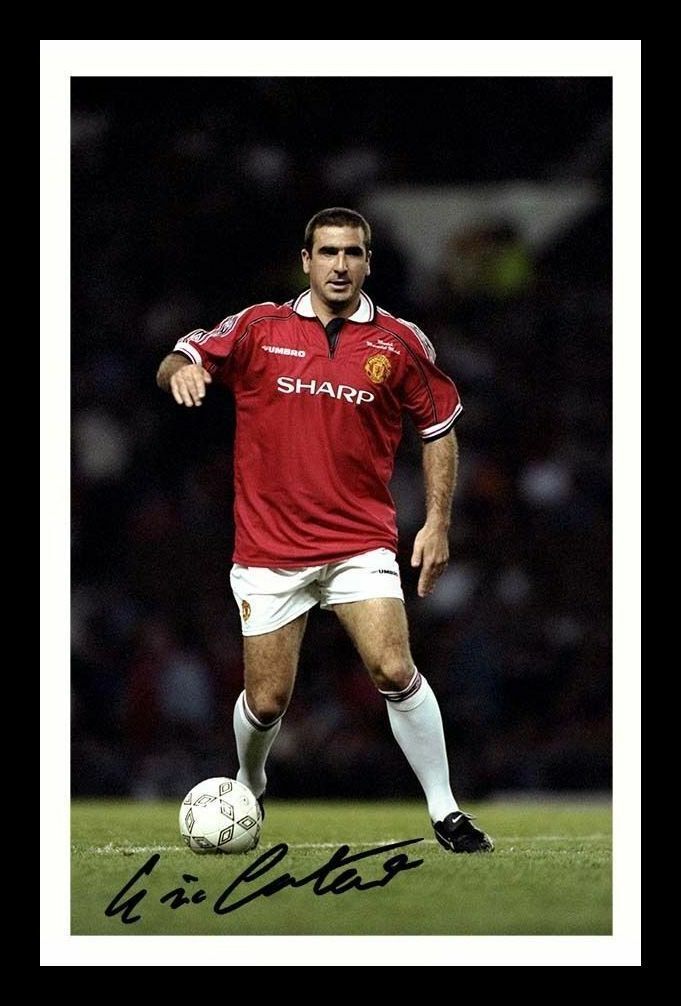 Eric Cantona - Manchester United Autograph Signed & Framed Photo Poster painting 1