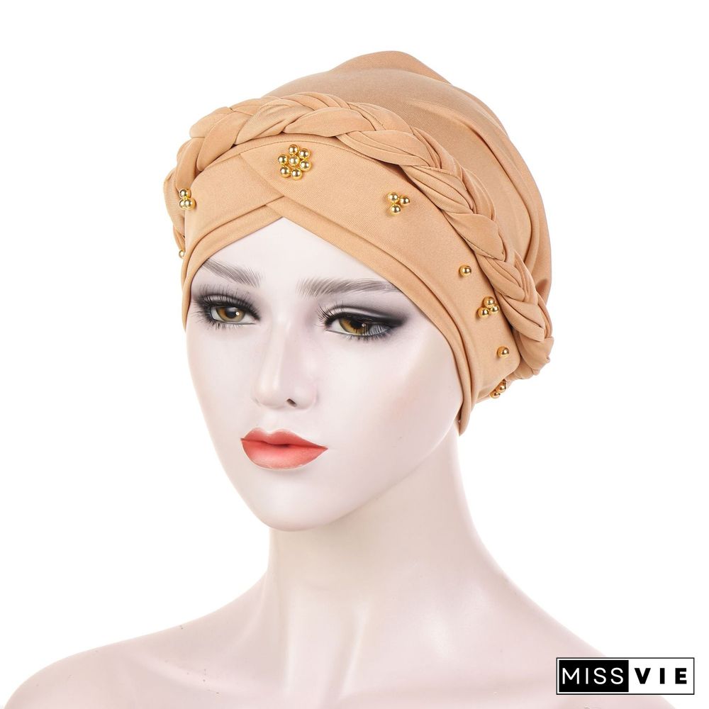 Women's Floral Printed Muslim Turban Hat Cap