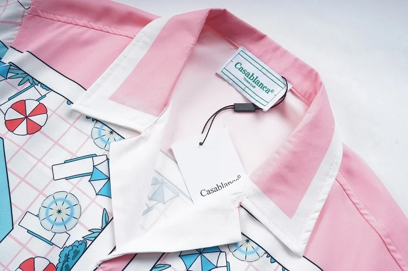 Casablanca 2023SS New Product Silk Short Sleeve Shirt