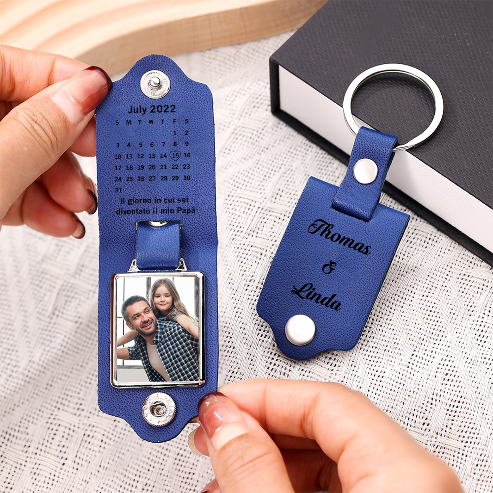 Portachiavi Personalizzato Per Pap&agrave; - Regalo Per Festa Del Pap&agrave;, Compleanno O Natale