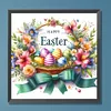 Happy easter-round drill peinture diamant-30*30cm