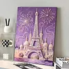 DIY Framed Pearl Painting - Handmade Self-Adhesive Pearls - Castle