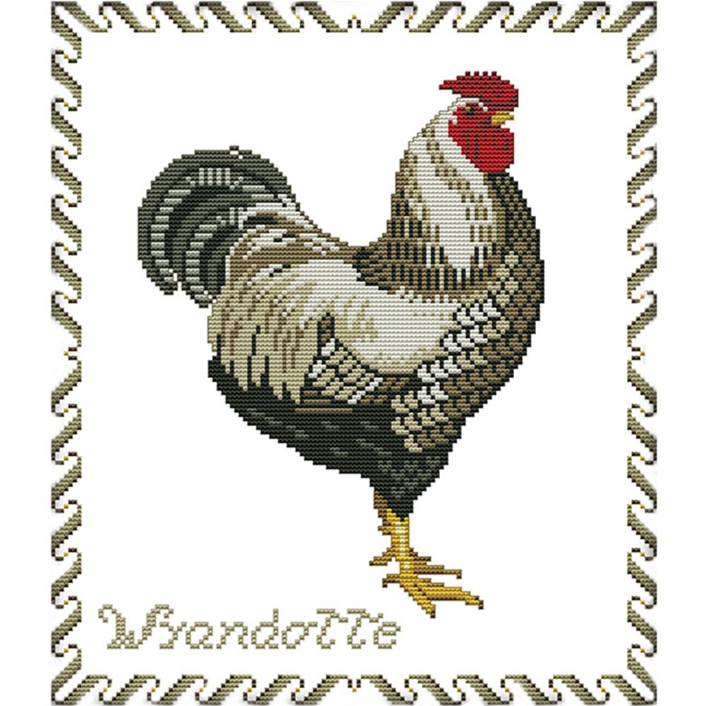 

Big Rooster - 14CT Stamped Cross Stitch - 37*33cm, 501 Original