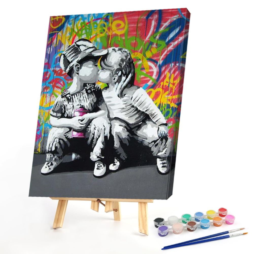 

40*50CM - Paint By Numbers - Street Graffiti, 501 Original