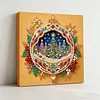 (25x25cm)DIY Pearl Painting Xmas Framed Handmade Pearl Material Art Kit Living Room Decor