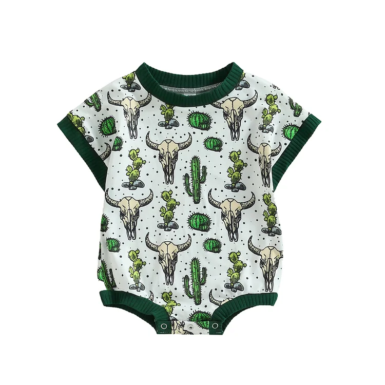 Toddler Baby Summer Clothes Crew Neck Rompers Lovely Short Sleeve Jumpsuits