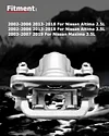 cciyu 19B2780 19B2781 Rear Left & Right Disc Brake Calipers with Bracket fit For Nissan For Altima 2002-2006 2013-2018,For Nissan For Maxima 2003-2006 2019-2021