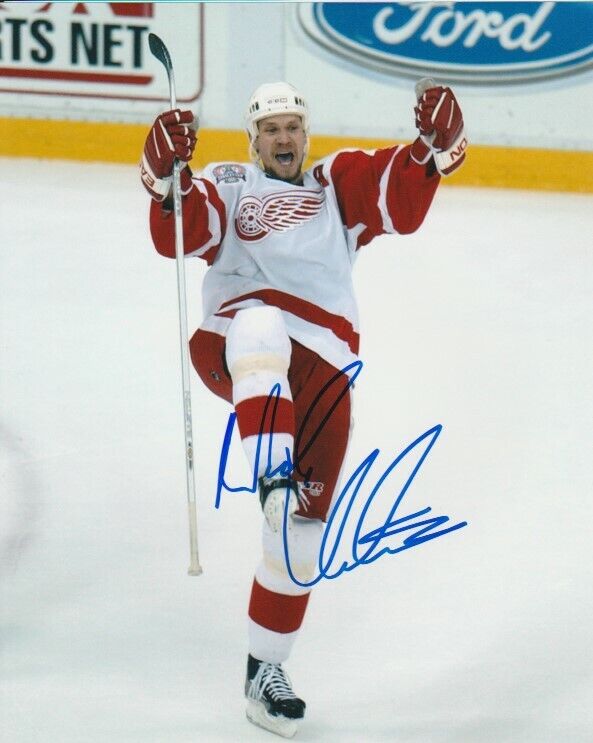 NICKLAS LIDSTROM SIGNED DETROIT RED WINGS 8x10 Photo Poster painting #1 NICK Autograph