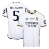 BELLINGHAM #5 Real Madrid Home Authentic Soccer Jersey 2023/24 &ndash; UCL FINAL