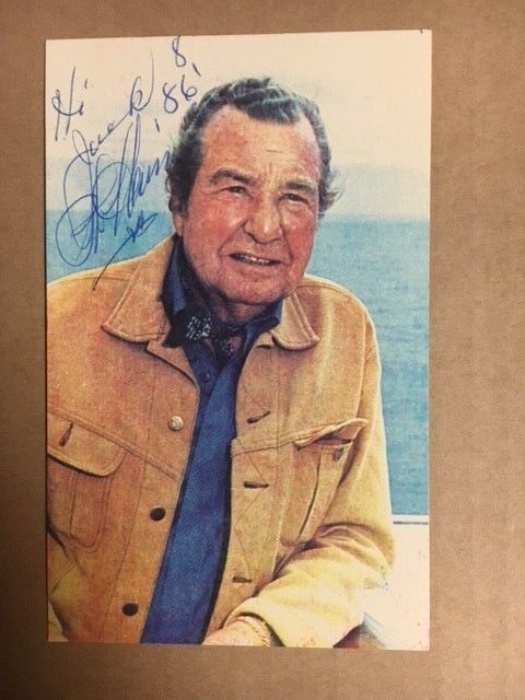 Phil Harris signed Vintage 3 1/2x5 3/4 Postcard with Auction House COA