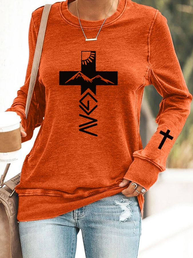 Women's God Is Greater Than The Highs And Lows Crew Neck Sweatshirt
