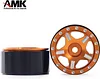 AMK Brass 1.0 Beadlock Wheel- Negative Offset Wheels for 1/18 TRX4M SCX24 Gladiator Bronco C10 JLU Deadbolt SCX24 1/24 Crawler,W1005(4pcs,Grew)