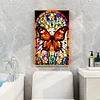 5D DIY Full Round Drill Diamond Painting Stained Glass Butterfly Decor (ZQ207)