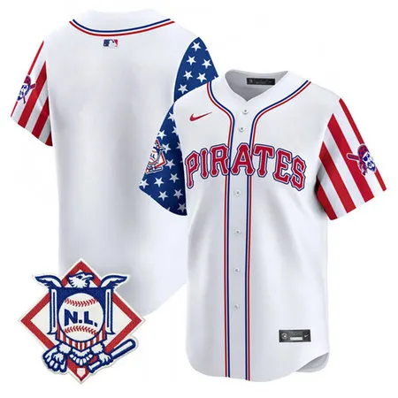 Youth Pittsburgh Pirates White 2024 Fourth of July Vapor Limited Jersey