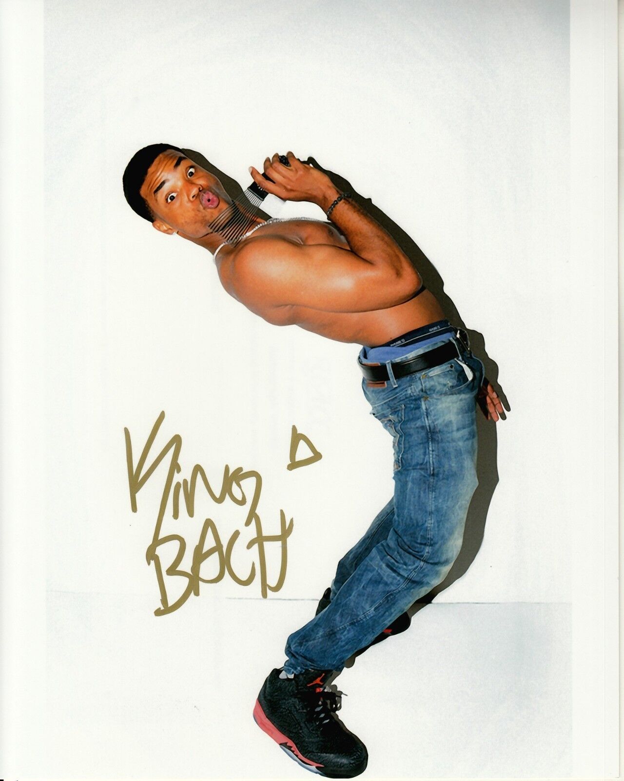 ANDREW BACHELOR hand-signed KING BACH 8x10 COLOR CLOSEUP w/ lifetime UACC RD COA