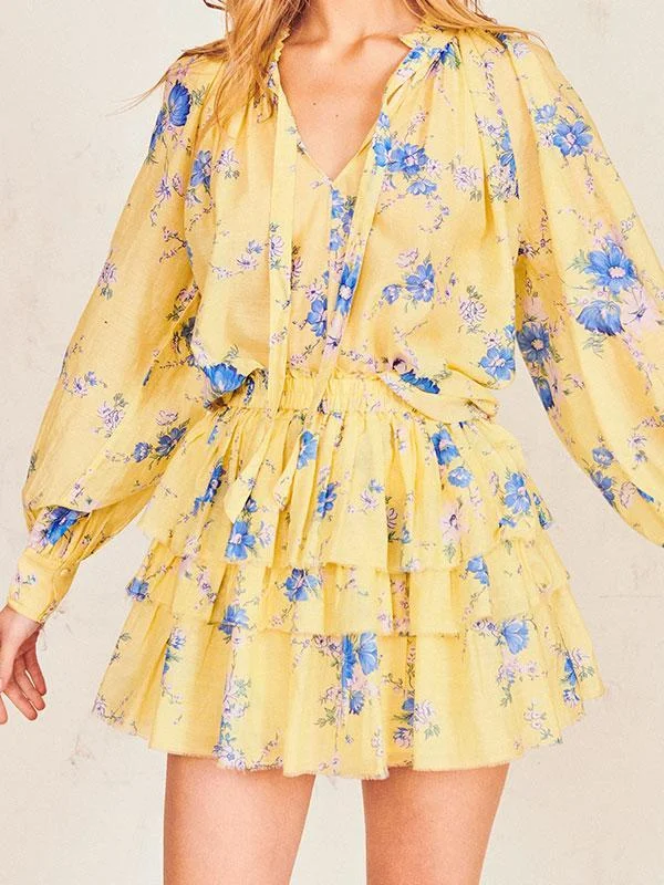 Long sleeve floral suit