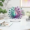 (US Only)Acrylic 2D Flat Peacock DIY Diamond Painting Desktop Ornaments Kit for Decor