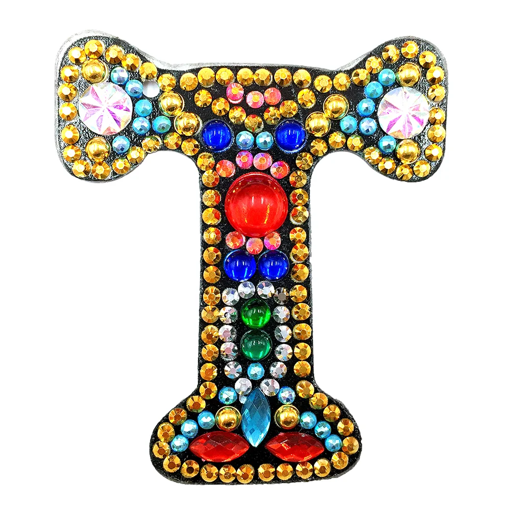 DIY Alphabet Key Chain Diamond Painting Letters Women Bag Keyring Pendant Gift(A-Z)