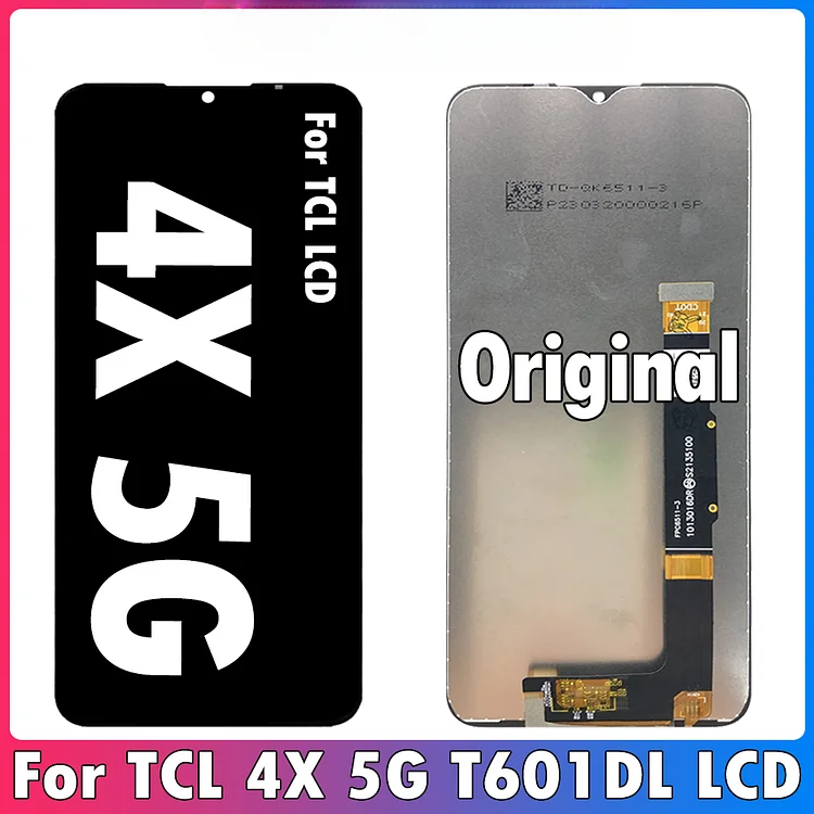 6.52" Original For TCL 4X 5G LCD T601DL Display Touch Screen Glass Replacement Assembly For TCL 4X LCD With Frame