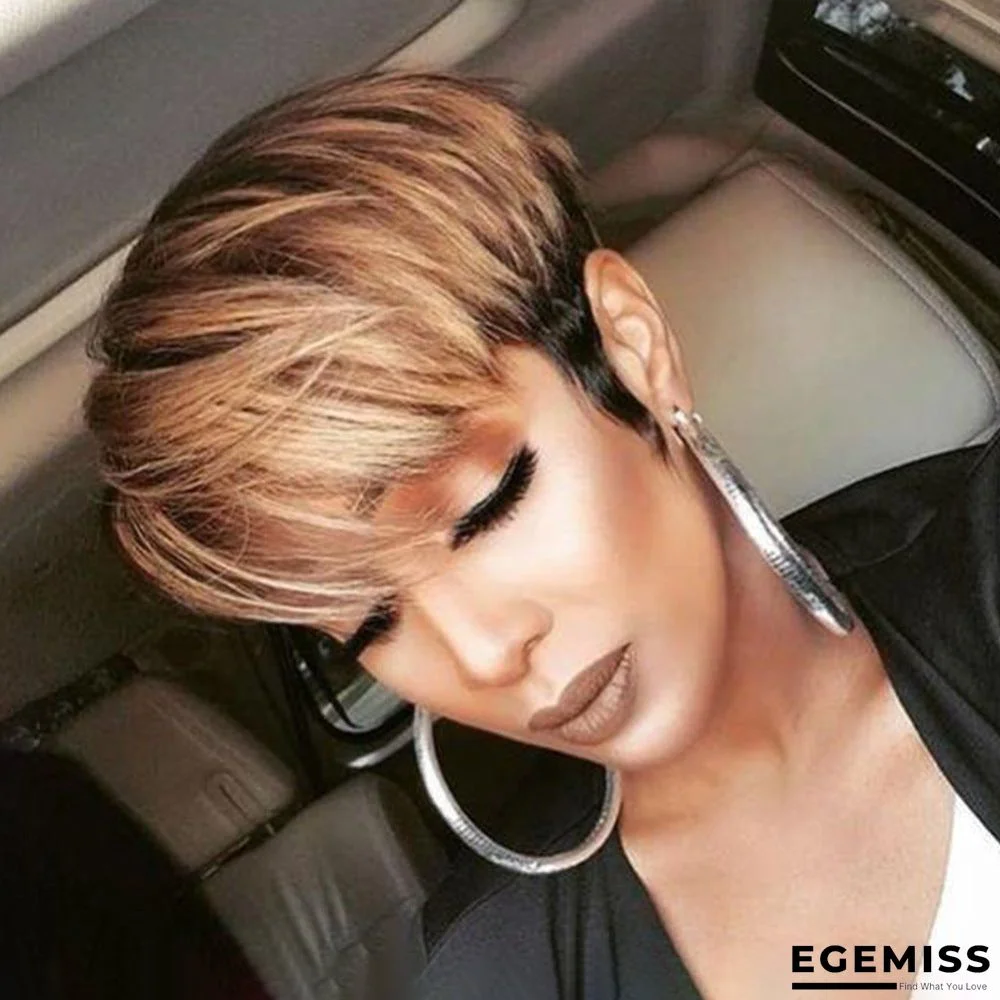 Hot Wig Ladies Fashion Short Curly Hair Chemical Fiber Headgear | EGEMISS