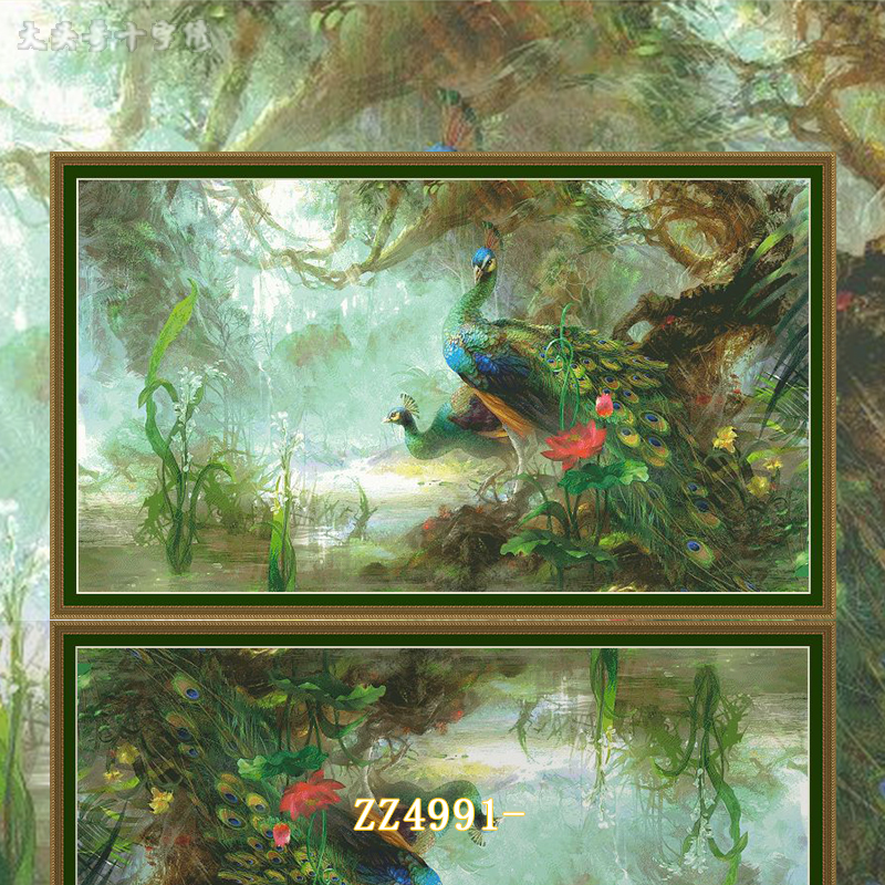 [ZZ4991-Green Bird Spirit]  Painting Fairy Cross Stitch