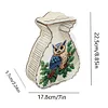 (US Local)Acrylic Wooden Owl Bag Shape Diamond Painting Piggy Bank Storage Box Kit