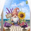 (US Only)Gnome 2D/Flat DIY Diamond Art Pendant with Light Strip Wall Decoration Craft