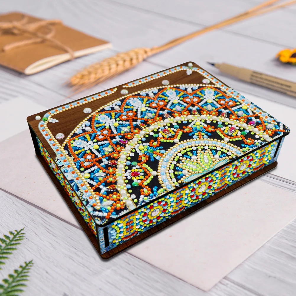 Mandala Diamond Painting Jewelry Storage Box DIY Special Shaped Drill Case