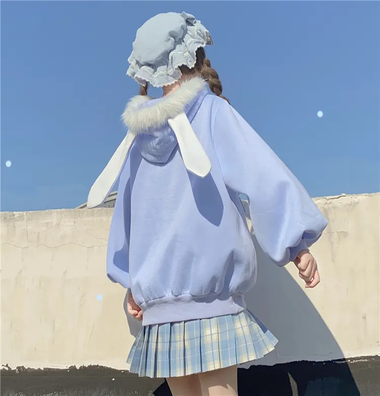 Kawaii Bunny Ears Sailor Collar Lolita Sweatshirt main image 1