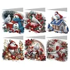 6Pcs Diamond Painting Christmas Candle Daily Wish Card Gifts for Family Friends and Lover
