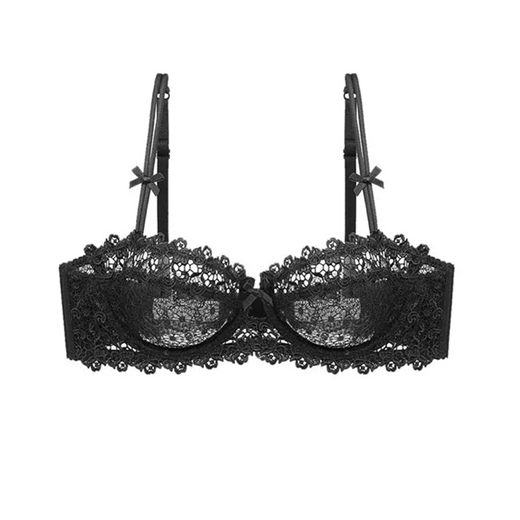 Sneaky Lace Cutout Bow Shoulder Girl Bra