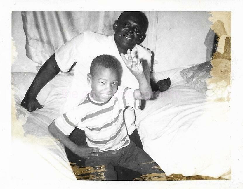 YOUNG AMERICAN MAN + BOY Vintage FOUND Photo Poster painting Black And White Snapshot 911 21 L