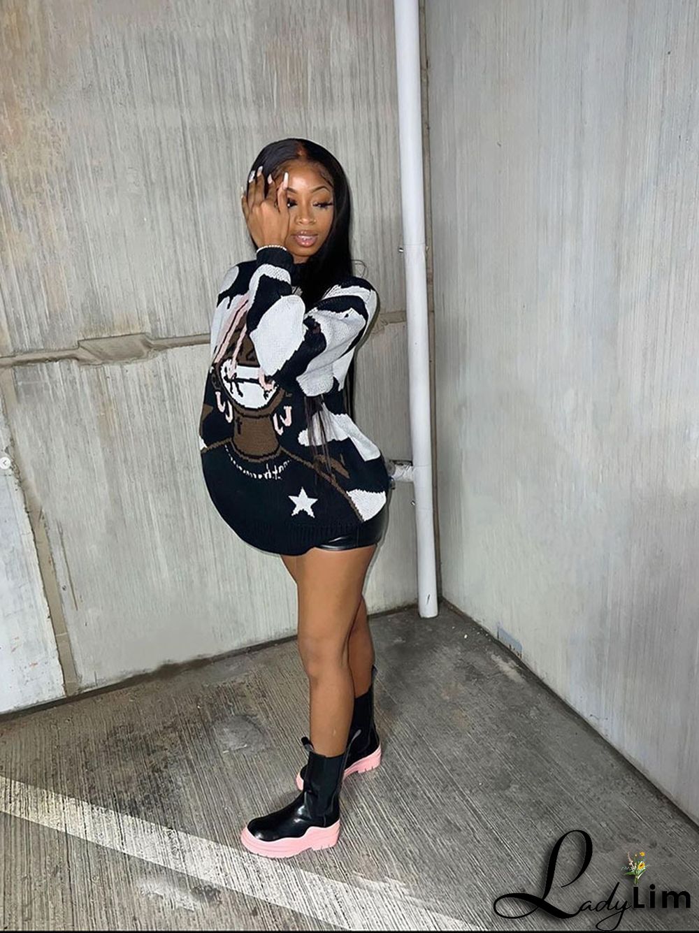 WomenLoose Casual Round Neck Sweater