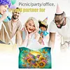 (24cm)Diamond Art Tissue Box Cover DIY PU Desktop Organizer(Sunflowers and birds)