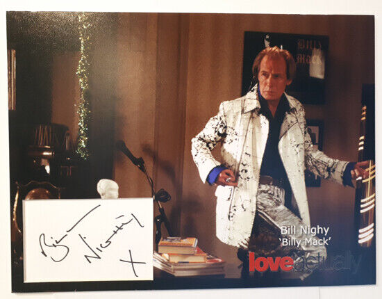 Bill Nighy Love Actually signed autograph Photo Poster painting mount 12x16 inch + COA