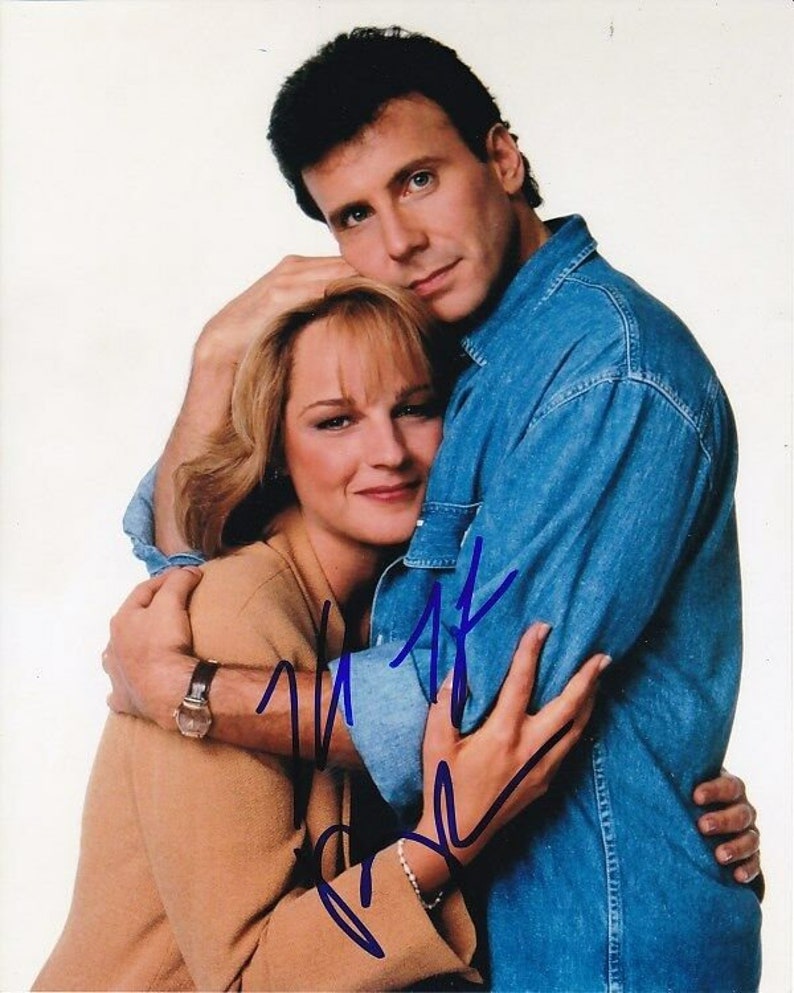 Paul reiser and helen hunt signed autographed mad about you paul & jamie Photo Poster painting