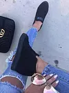 Women Faux Suede Wedge heel Sneakers Slip on Breathable Shoes