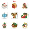 9pcs DIY Double-Sided Rhinestone Acrylic Diamond Painting Christmas Tree Pendant(Christmas animals)