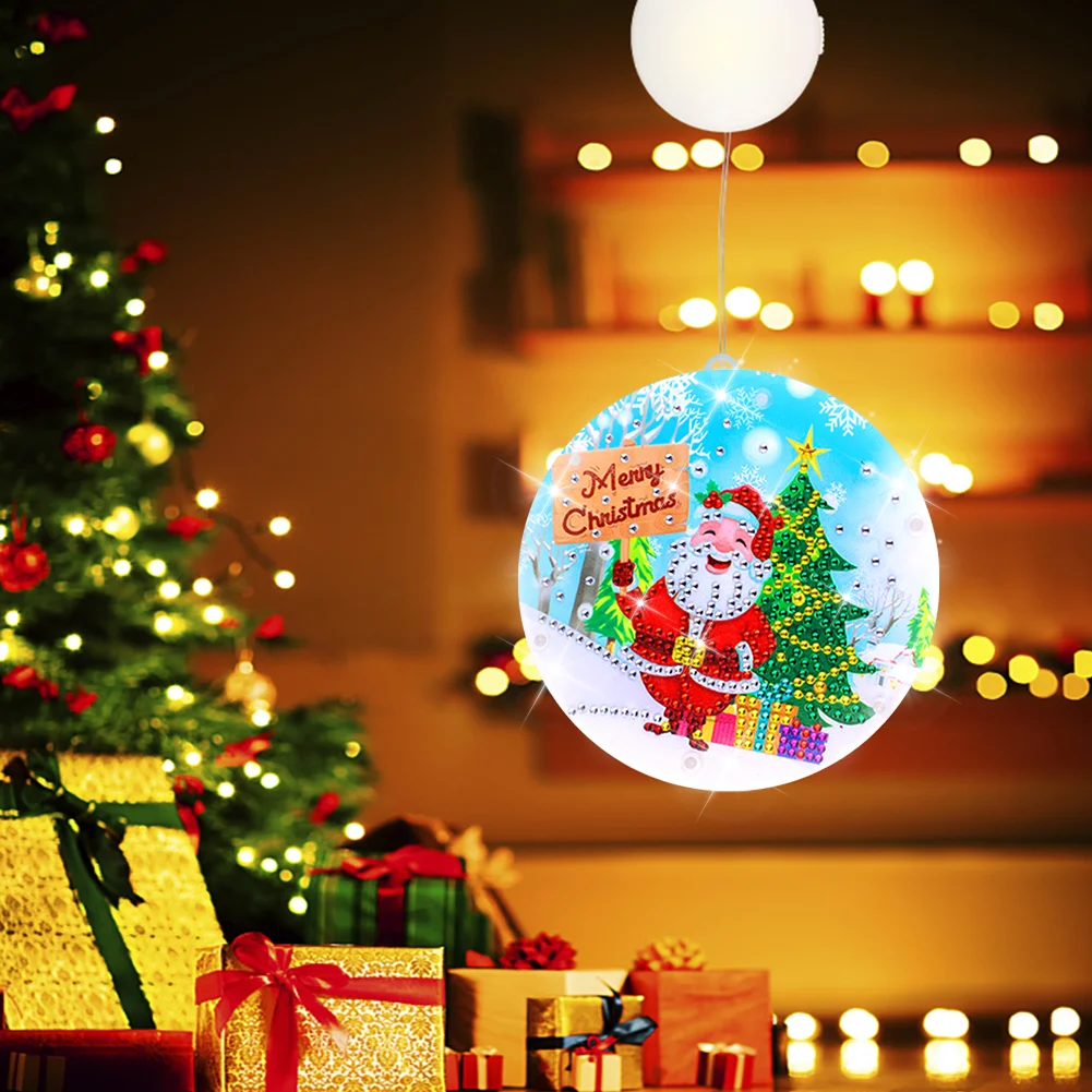 Double Sided Christmas Diamond Painting Battery Powered Chandelier for Home Room