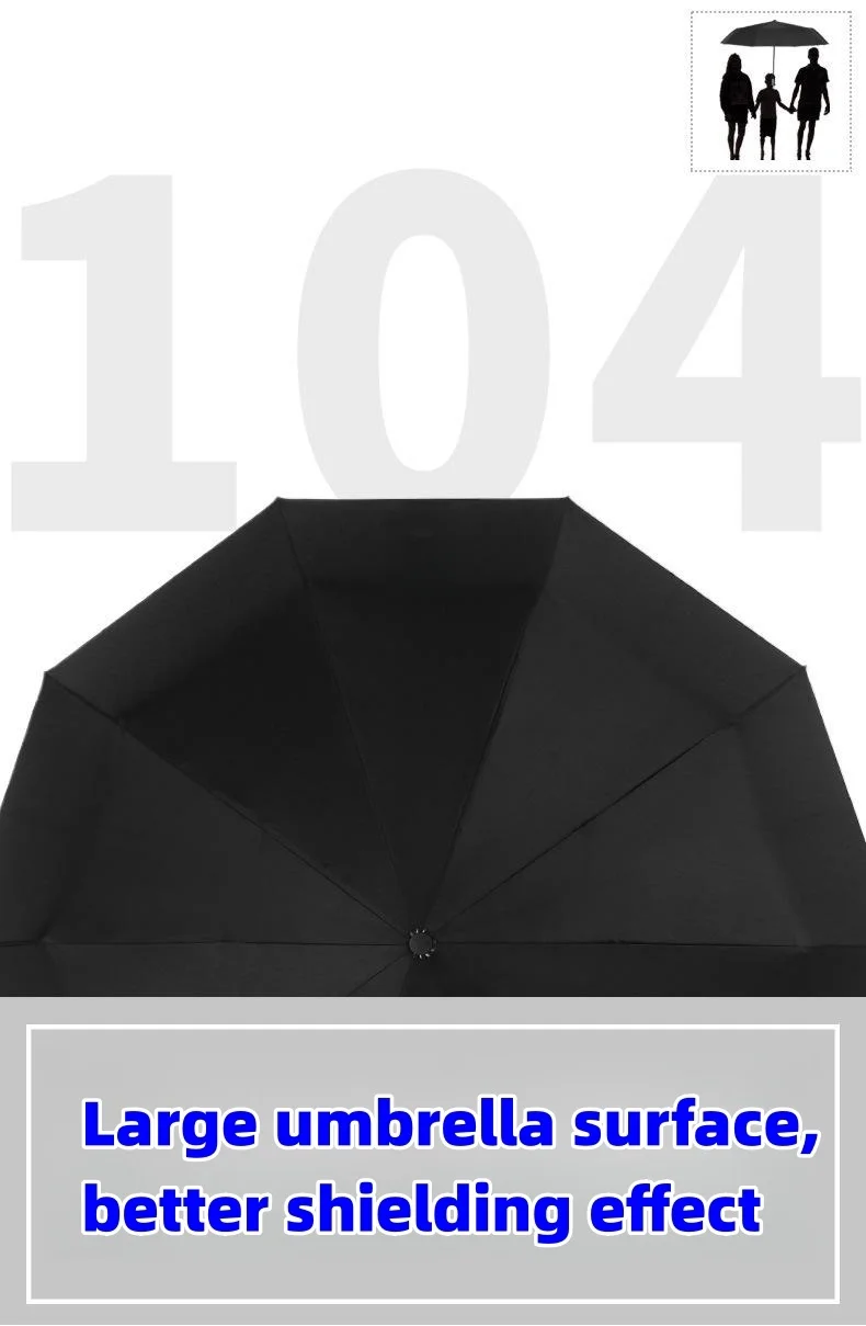  VIP business folding 10-bone black plastic umbrella