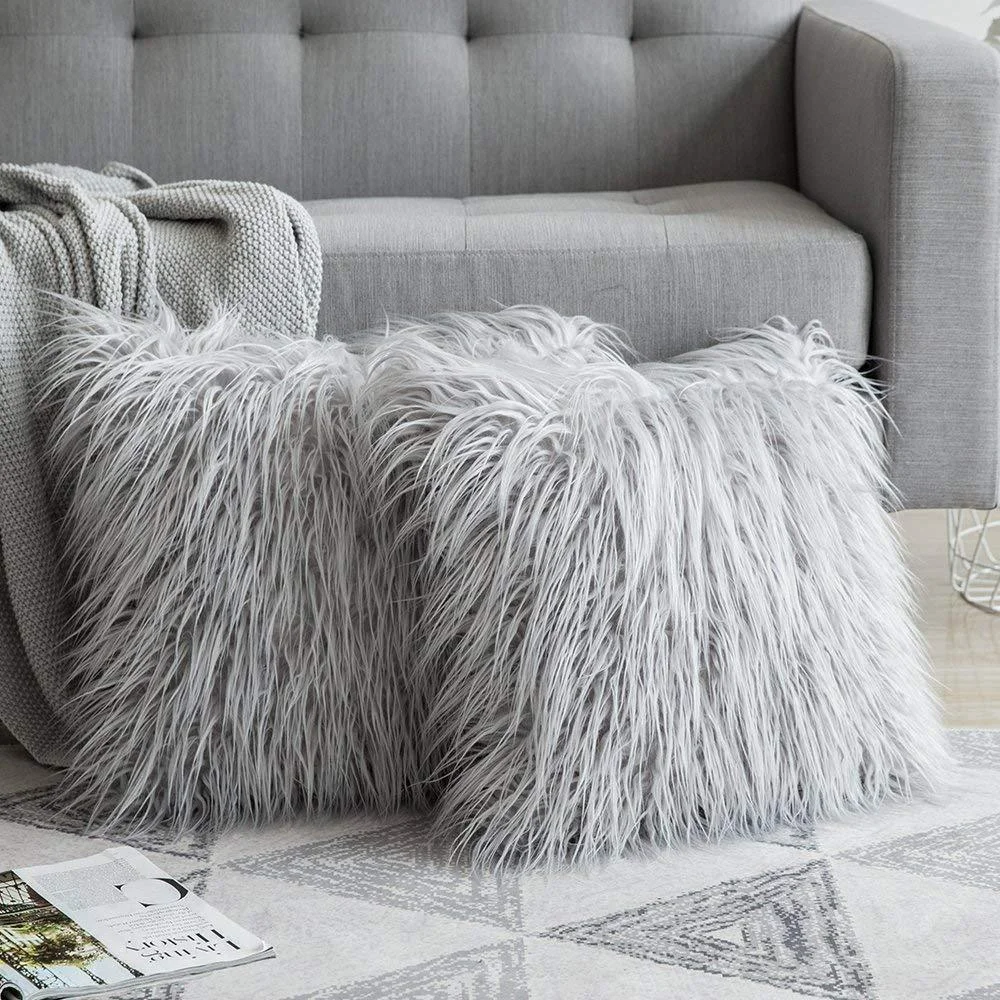 Fluffy  Soft Throw Pillow Case