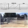[US Local Warehouse] Pack of 4 Nylon Sliding Gate Rollers w/H-Shaped Wheel Groove Mini Nylon Track Wheel Roller Cantilevered Rail Fence Kit Sliding Hardware Kit for 4in Square Post 2in Fence Frame