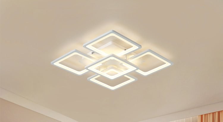Remote Modern LED Ceiling Lights Fixture For Bedroom Dining Room Acrylic Lampshade Dimmable For 15-25 Meters Lamparas De Techo