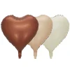 50PCS Cream Caramel Macaron Star Heart Shape 18" Aluminum Film Balloons Wedding Retro Party Decors
