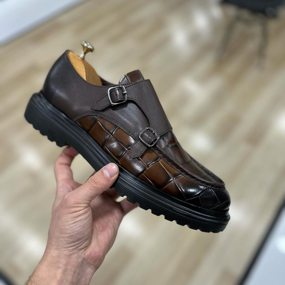 🔥Limited Time Offer 49% OFF🔥Henderson Brown Monk Strap Loafers mumuwear