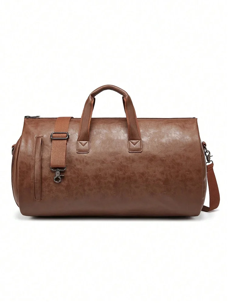 3-in-1 Pu Leather Vintage Suit Storage Bag