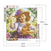 Diamond Painting -DIY Round Drill Lovely Girl Pet(35*35 CM)