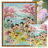 Ancient Girls Picnic-11CT Stamped Cross Stitch 60*75cm(Big Size) tapestrymarket