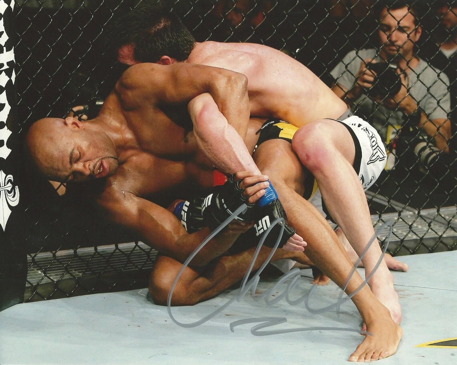 Chael Sonnen Signed UFC 8x10 Photo Poster painting Autograph Picture w/ Anderson Silva 117 148 6